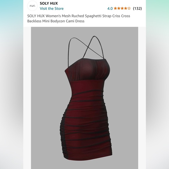 ♥️Worn ONCE, black and red body con dress!♥️ - Picture 3 of 6